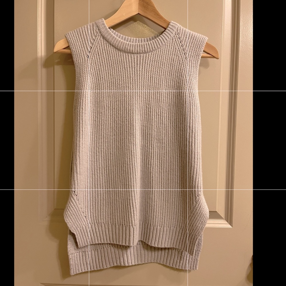 Grey Blend Knit Vest for women
